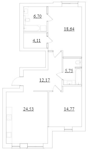 2-кімнатна 86.67 м² в ЖК Desna Park Residence від 22 000 грн/м², с. Зазим`я