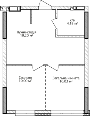 1-комнатная 69.29 м² в ЖК City Park от 22 300 грн/м², г. Ирпень