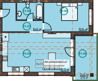 1-кімнатна 66.61 м² в ЖК Hygge Home від 27 950 грн/м², м. Ірпінь