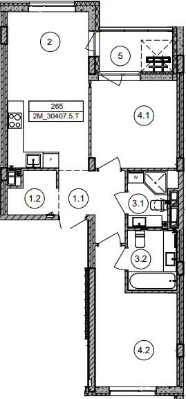 2-кімнатна 62.2 м² в ЖК Respublika від 50 450 грн/м², Київ