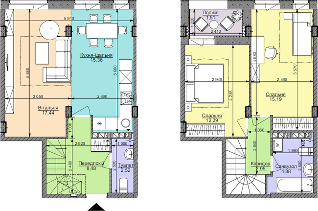 Двухуровневая 80.62 м² в ЖК Respublika от 59 950 грн/м², Киев