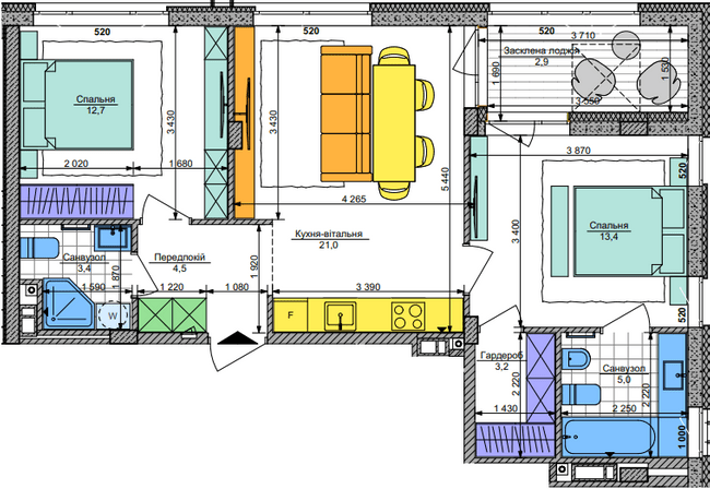 2-кімнатна 66.1 м² в ЖК Respublika від 50 450 грн/м², Київ