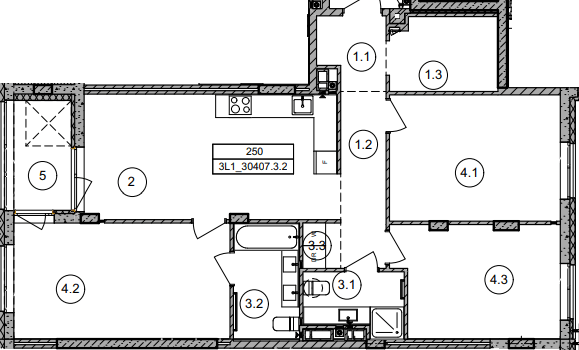 3-кімнатна 95.5 м² в ЖК Respublika від 51 000 грн/м², Київ