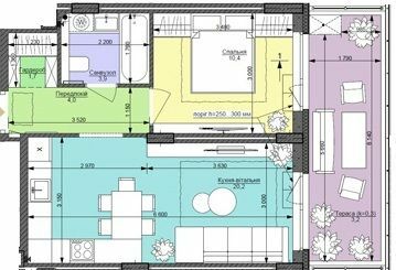 1-комнатная 43.4 м² в ЖК Файна Таун от 52 000 грн/м², Киев