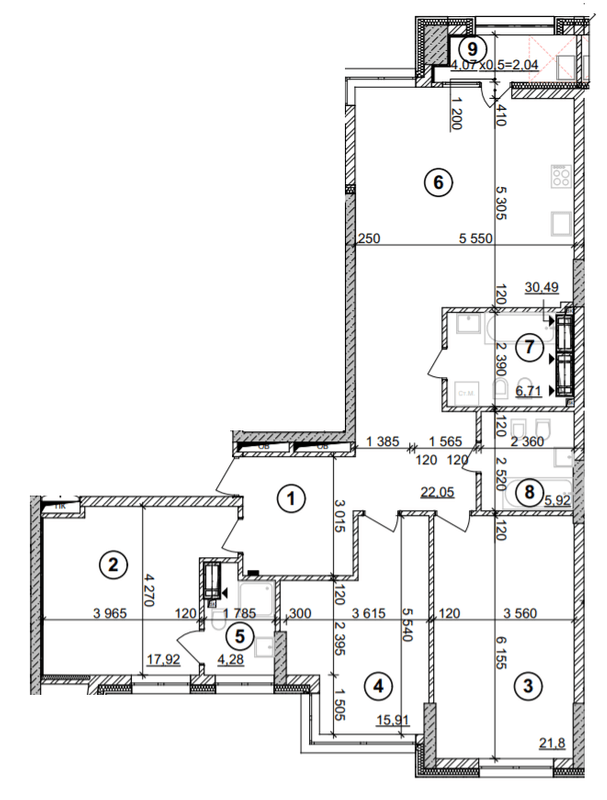 3-комнатная 127.12 м² в ЖК Crystal Park Tower от 52 000 грн/м², Киев