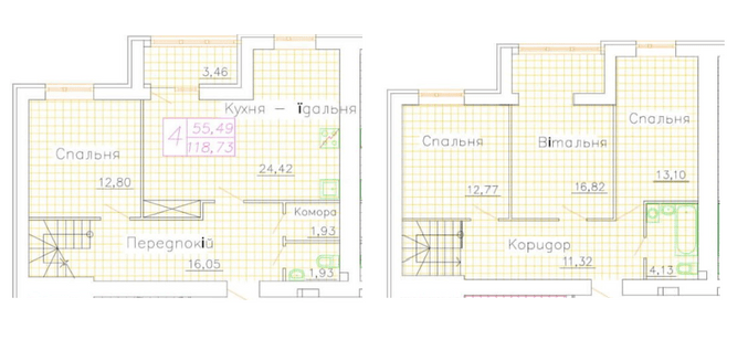 Дворівнева 118.73 м² в ЖК Центральний від 20 000 грн/м², м. Васильків