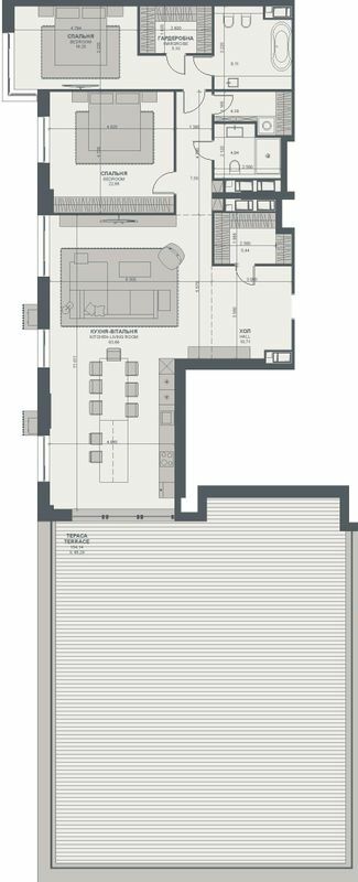 2-кімнатна 198.32 м² в ЖК TRIIINITY від 72 700 грн/м², Київ