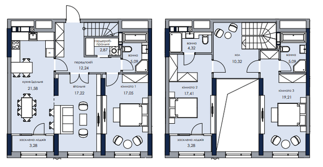 Двухуровневая 139.96 м² в ЖК Новый Автограф от 42 500 грн/м², Киев