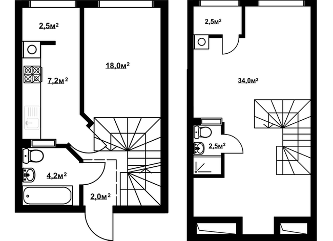 Двухуровневая 71 м² в ЖК Благород от 22 400 грн/м², с. Крюковщина