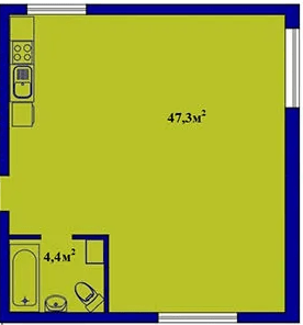 2-кімнатна 51.7 м² в ЖК Милі квартири від 20 000 грн/м², с. Мила