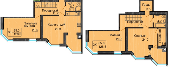 Дворівнева 128.5 м² в ЖК Sofia Nova від 32 000 грн/м², с. Новосілки