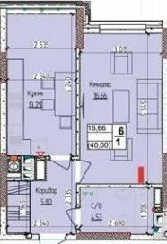 1-комнатная 40 м² в ЖК Пионерский квартал 2 от 26 500 грн/м², пгт Чабаны