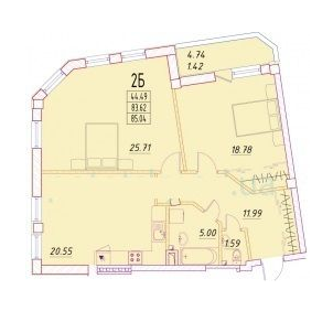 2-комнатная 85.04 м² в ЖК Дом Потоцкого от 39 000 грн/м², Одесса