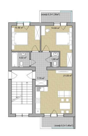 2-кімнатна 60.31 м² в ЖК Долина Троянд від 16 800 грн/м², м. Дрогобич