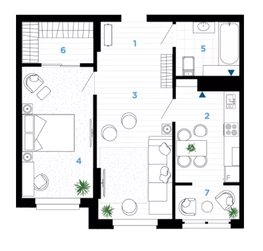 2-кімнатна 62 м² в ЖК А5 від 32 700 грн/м², Івано-Франківськ