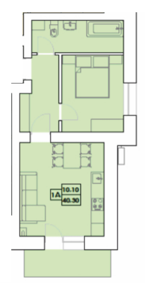 1-комнатная 40.3 м² в ЖК Крайобраз от 123 380 грн/м², г. Яремче