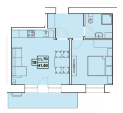 1-кімнатна 41.8 м² в ЖК Крайобраз від 31 850 грн/м², м. Яремче