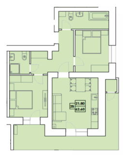 2-комнатная 62.6 м² в ЖК Крайобраз от 31 850 грн/м², г. Яремче