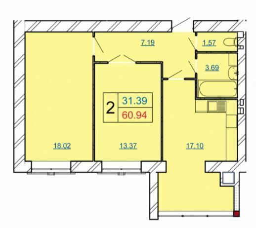 2-кімнатна 60.94 м² в ЖК AVILA CITY від 15 200 грн/м², Хмельницький