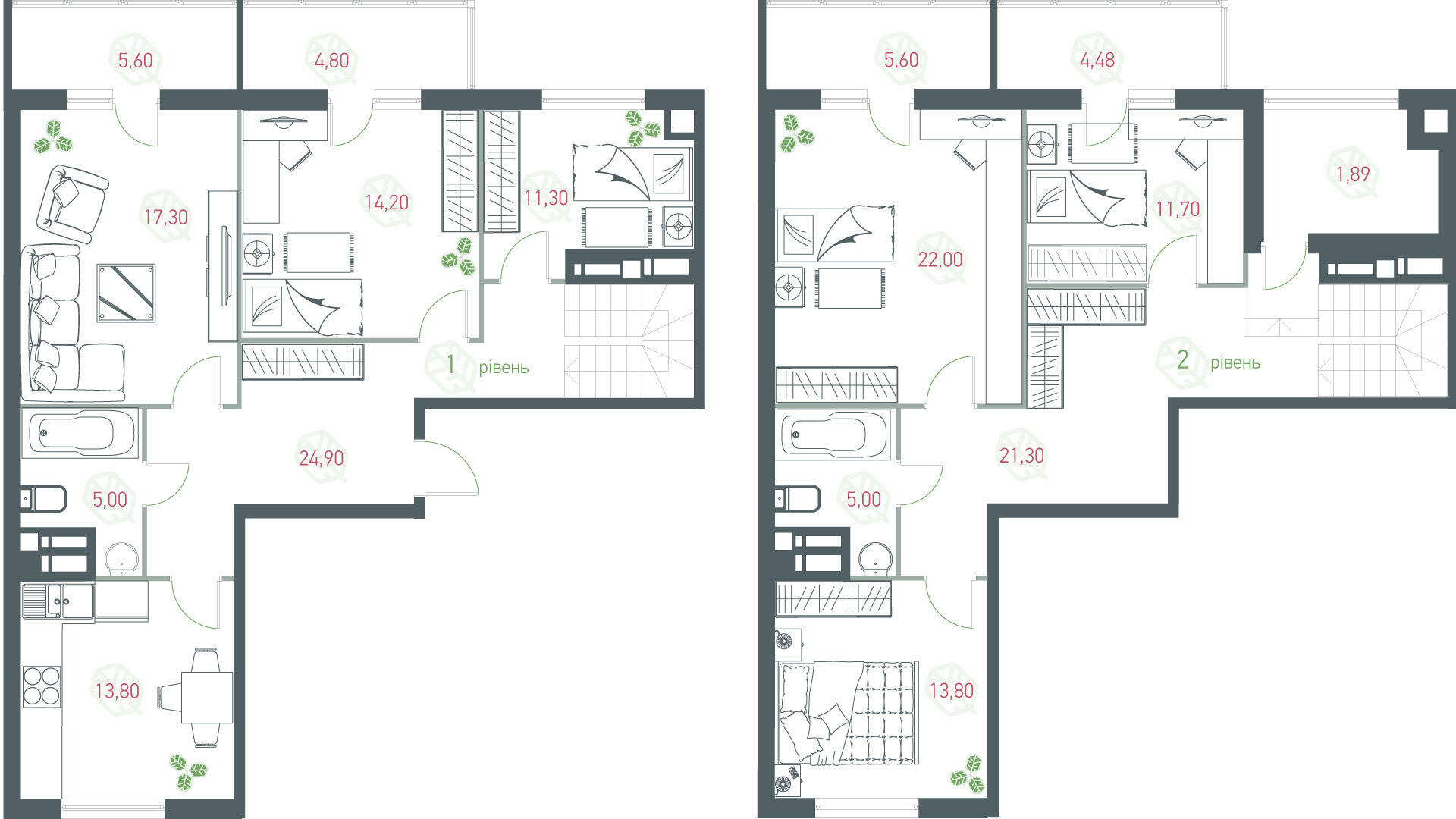 Двухуровневая 184 м² в ЖК Озерный гай (Гатное) от 21 458 грн/м², с. Гатное