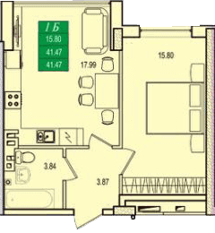 1-комнатная 41.47 м² в ЖК Приморские Сады от 22 700 грн/м², Одесса