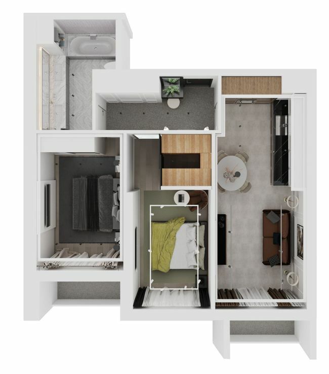 2-комнатная 66.7 м² в ЖК Эллада от 26 600 грн/м², Одесса