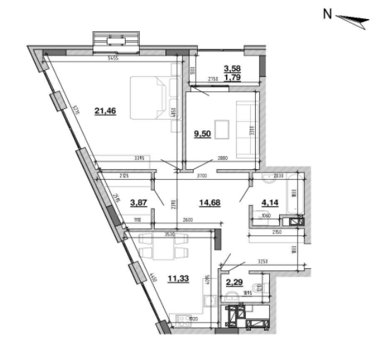 2-комнатная 69.06 м² в ЖК Містечко Підзамче от 26 716 грн/м², Львов