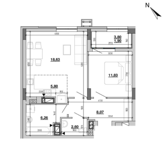 2-комнатная 55.09 м² в ЖК Містечко Підзамче от 28 103 грн/м², Львов