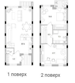 Таунхаус 112.4 м² в Таунхаусы Eastville от 24 021 грн/м², с. Малая Александровка