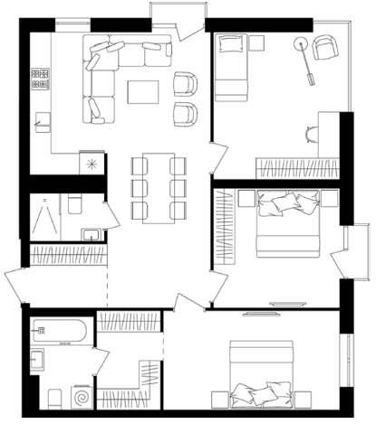 3-комнатная 88.04 м² в ЖК Avalon Up от 50 000 грн/м², Львов