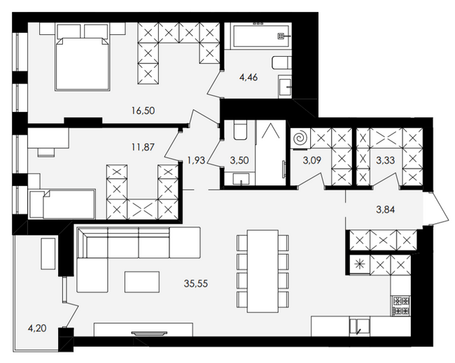 2-кімнатна 85.33 м² в ЖК Avalon Yard від 31 000 грн/м², Львів