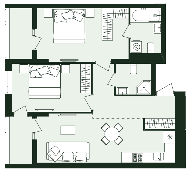 2-кімнатна 69.5 м² в ЖК Avalon Zelena Street від 30 000 грн/м², Львів