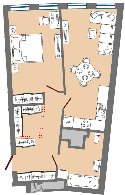 1-кімнатна 54.85 м² в ЖК Greenville Park Lviv від 31 900 грн/м², Львів