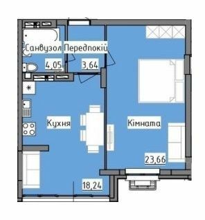 1-кімнатна 49.58 м² в ЖК R2 Residence від 19 750 грн/м², Львів