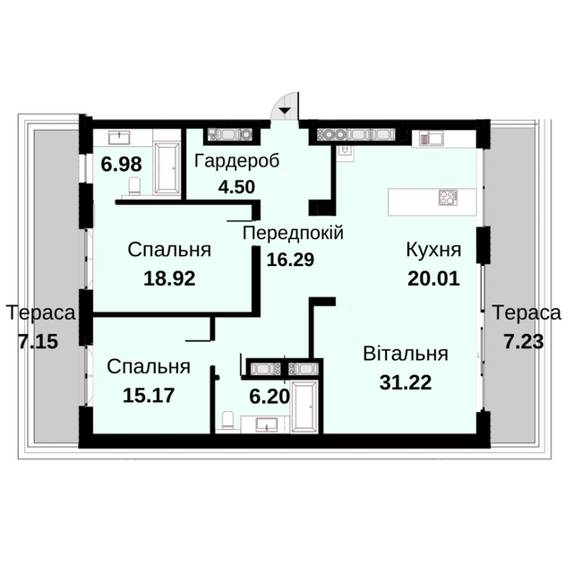 2-комнатная 133.67 м² в ЖК Княжий холл от 48 000 грн/м², Львов