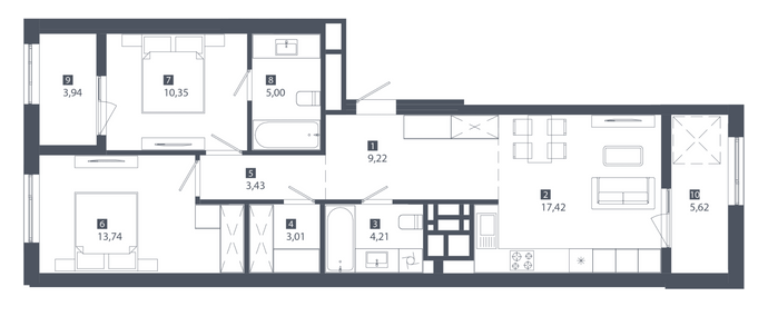 2-комнатная 75.94 м² в ЖК Cinematic от 39 550 грн/м², Львов