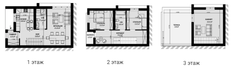 Таунхаус 129.07 м² в Таунхаусы DreamVille от 16 580 грн/м², с. Солонка