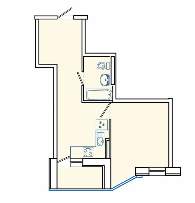 1-комнатная 43.3 м² в ЖК Немецкий проект на Холодной Горе от 28 700 грн/м², Харьков