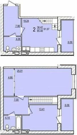 Двухуровневая 91.57 м² в ЖК Dominant от 13 000 грн/м², пгт Песочин