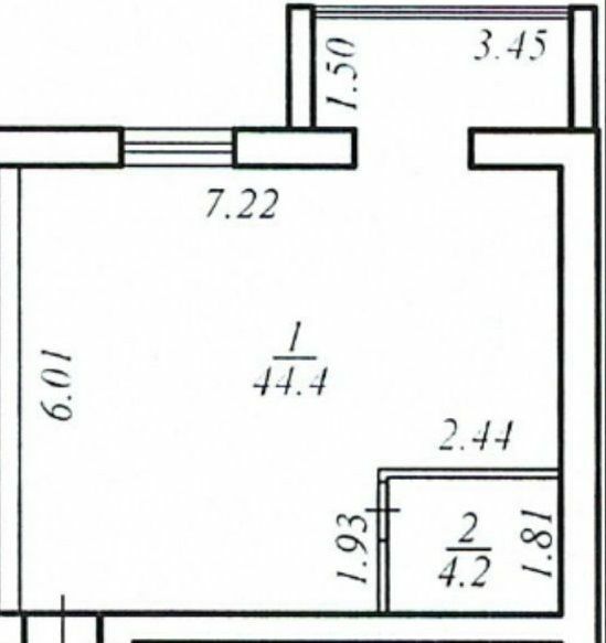 1-кімнатна 48.6 м² в КБ Березинський від 22 300 грн/м², Дніпро