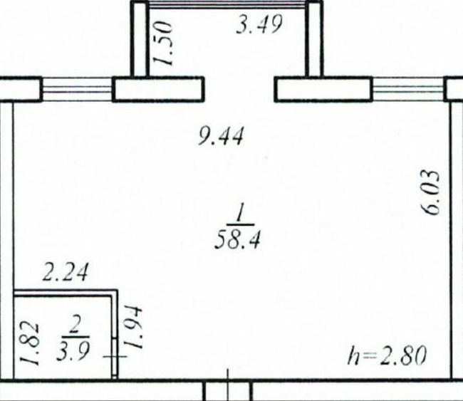 2-комнатная 62.3 м² в КД Березинский от 20 800 грн/м², Днепр