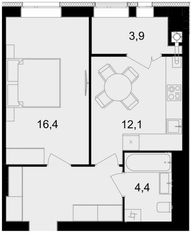 1-комнатная 45.2 м² в ЖК Forest Home от 23 400 грн/м², Винница