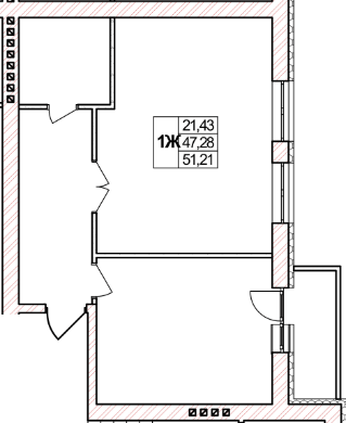 1-комнатная 51.21 м² в ЖК Мичурина от 15 000 грн/м², с. Агрономичное