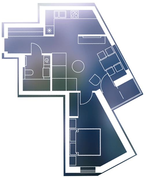 1-комнатная 44.8 м² в ЖК Басів схил от 25 550 грн/м², Ровно