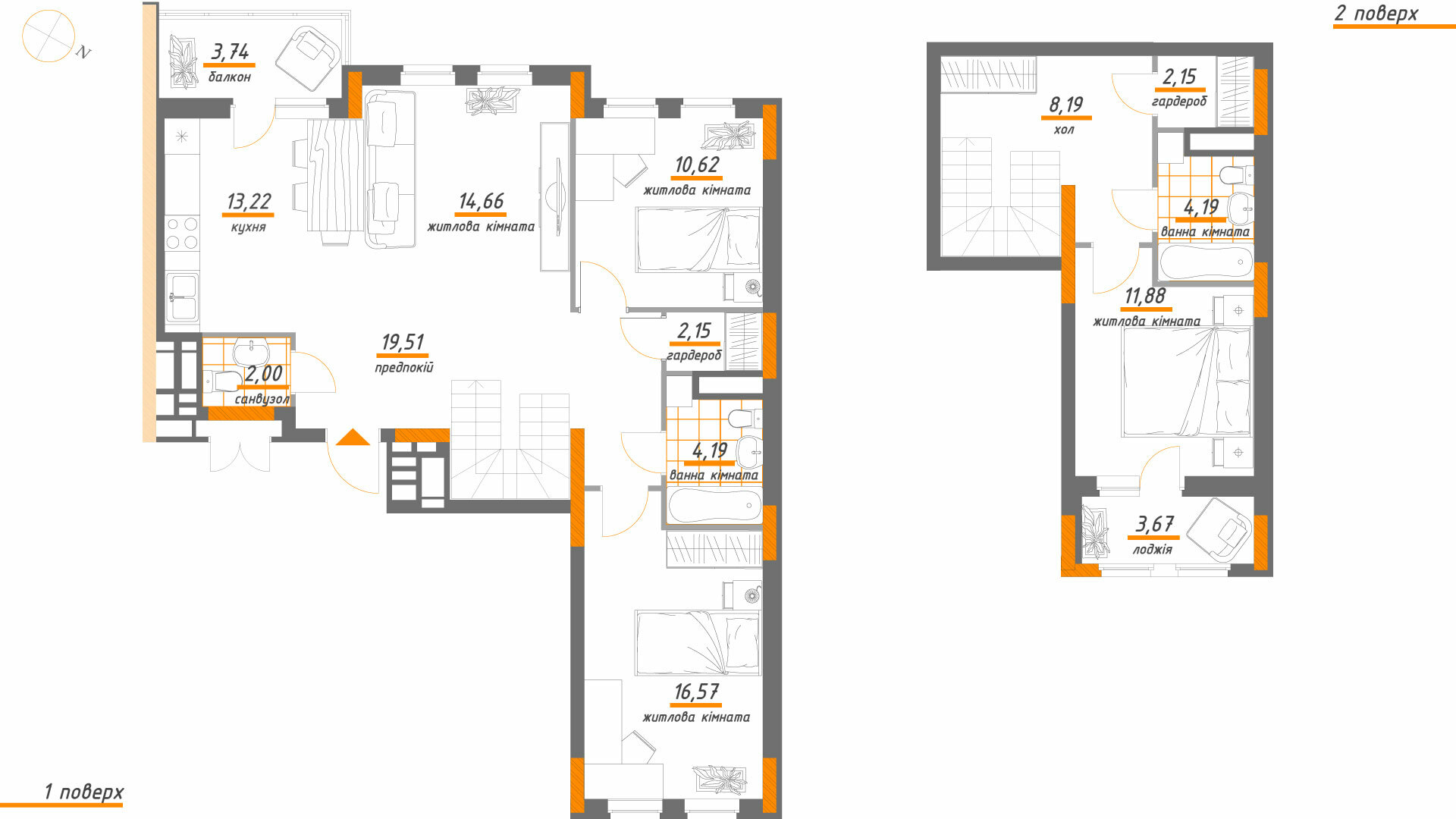 Двухуровневая 116.69 м² в ЖК Нивки-Парк от 36 047 грн/м², Киев