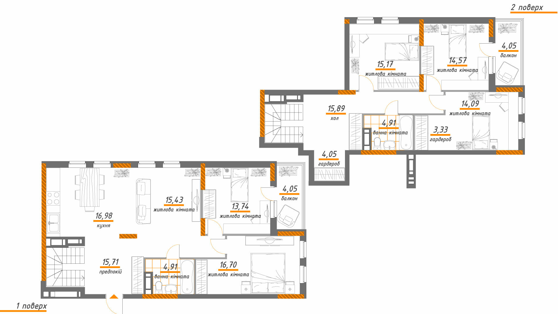 Двухуровневая 171.18 м² в ЖК Нивки-Парк от 31 493 грн/м², Киев