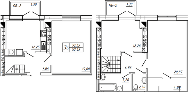 Двухуровневая 92.13 м² в МЖК Семья от 17 200 грн/м², Ровно