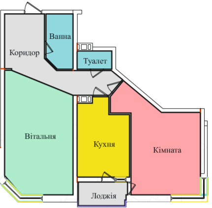 2-кімнатна 66.4 м² в ЖК на просп. Злуки, ЗА, 5А від 17 500 грн/м², Тернопіль