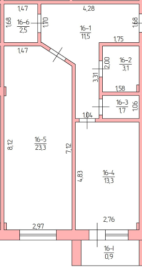 1-кімнатна 58.4 м² в ЖК The Loft від 8 500 грн/м², м. Нова Каховка