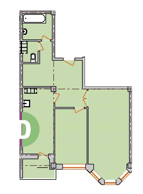 2-кімнатна 66.57 м² в ЖК Нове місто від 28 400 грн/м², Херсон